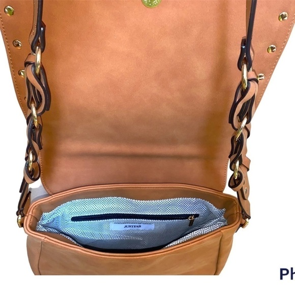 Studded Messenger Crossbody Bag Justfab - Picture 8 of 8